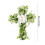 Guirlanda artificial de Páscoa em forma de cruz, com lírios brancos, 40 cm (16 polegadas), decoração religiosa de parede e presente – ideal 3