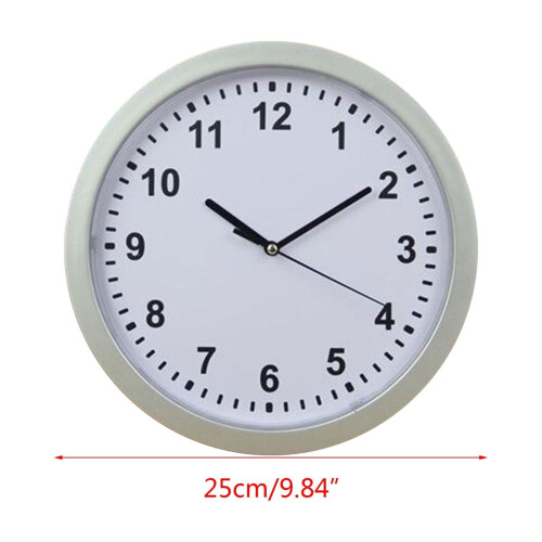 25 cm silverfärgad väggklocka med dolt fack 2