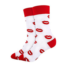 Calzini di lana per San Valentino da donna, lavorati a maglia, termici, morbidi, invisibili, unisex, a compressione, rossi