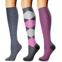 3 paar dames sportsokken met bloedsomloopondersteuning voor hardlopen en fietsen, warme lange sokken, geschikt voor vrouwelijke atleten. Comfortabel.