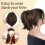 Hårextensions Scrunchie Klo Klips Glat Rodet Knold1 6