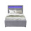 Comfy Living (3ft Single, No Mattress) Light Grey Fabric Modern Bed Frame With LED 3ft 4ft 4ft6 5ft 2