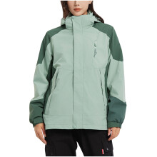 Women's Detachable Hood Waterproof Windproof Thickened 3-in-1 Jacket Outdoor Sports Warm Coat Long-Sleeve Hooded Casual Coat Jacket