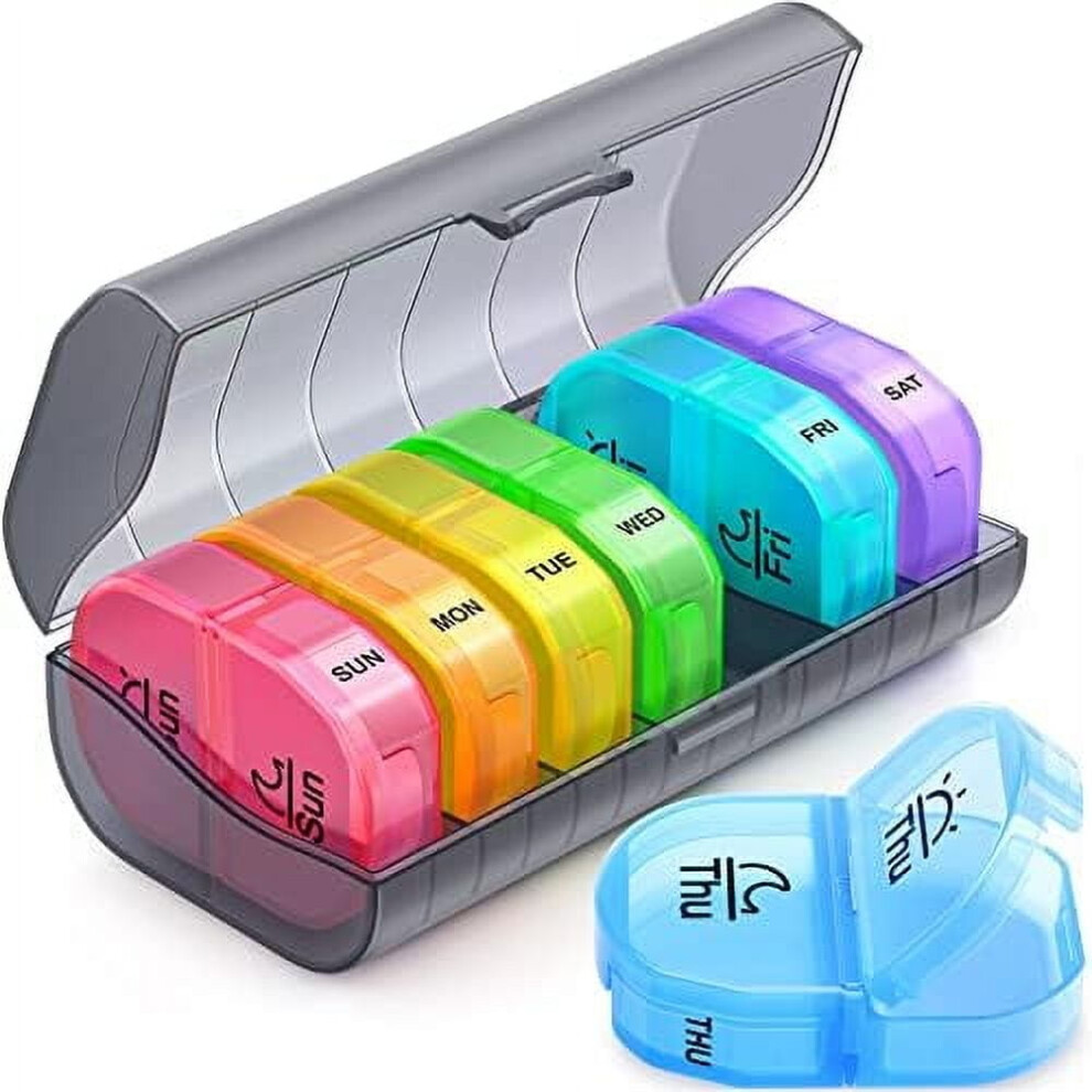 ZIKEE Weekly Pill Organizer AM/PM 7-Day BPA-Free