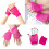 2 Pairs Breathable Nylon Fishnet Fingerless Gloves-Deep Blue os 3
