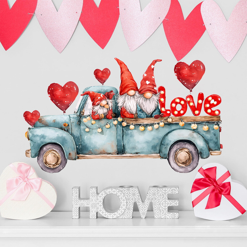 Valentine's Day Heart Window Clings 6 Pcs 908436149631