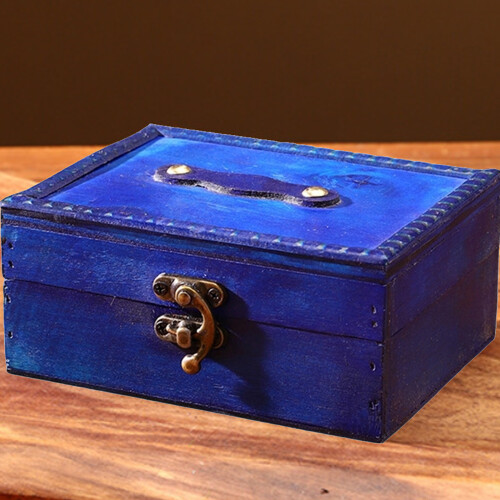 Decorative Wood Box For Home Storage-Flat buckle Password lock 1