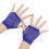 2 Pairs Breathable Nylon Fishnet Fingerless Gloves-Deep Blue os 7