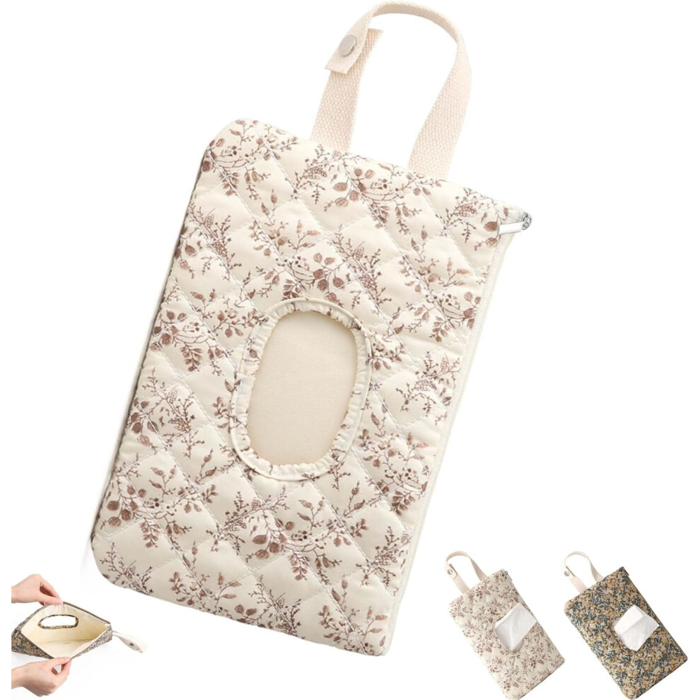 Quilted Wipes Pouch – Floral, Refillable & Portable
