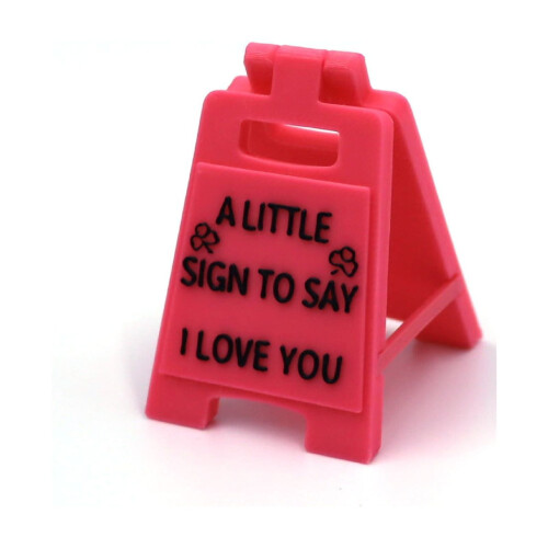 Rosa „Ich liebe dich“-Schild – Valentinstags-Hochzeitsdeko