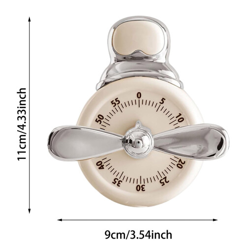 Mechanical Wind-Up Kitchen Timer with Loud Alarm 2