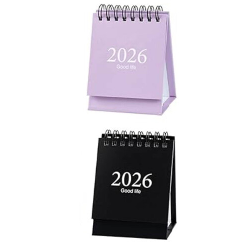 2026 Mini-Tischkalender, Monats-Wandkalender, 2 Stück