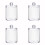 Clear Round Cotton Storage Jars with Lids (4-Pack) 1