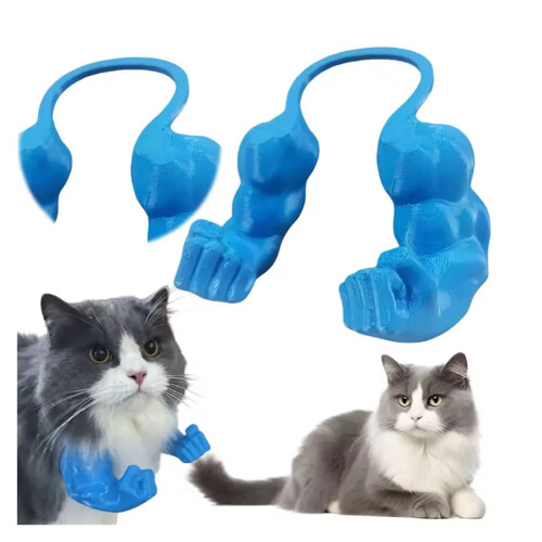 1pc γάτα μυϊκή μπράτσο κατοικίδιο λαιμός 3D εκτύπωση γάτα αστείο μπράτσο 2