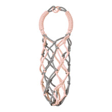 Convenient Portable Nylon String Woven Water Bottle Holder-Pink