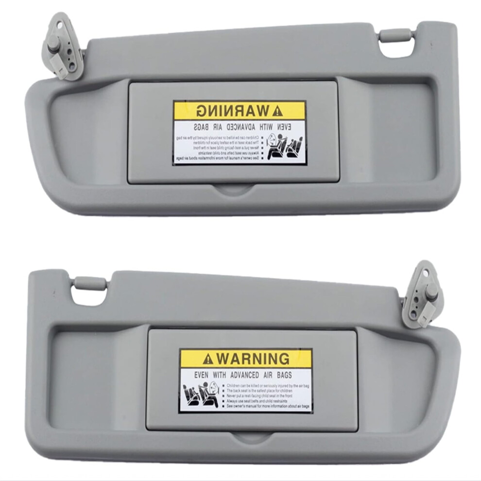 Clear Pair Sun Visor Compatible With Honda Civic 2006-2011 Replaces# Gray 9083649240885