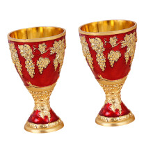 Gobelet de tasse de vin de tige élevée d'alliage-Rouge 2