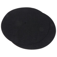 Record Player Disc Protective Mat Black Felt 2 pcs