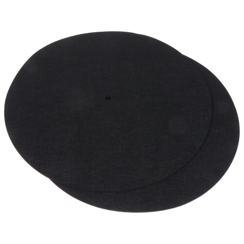 Record Player Disc Protective Mat Black Felt 2 pcs