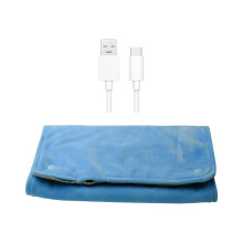 Podgrzewane legowisko dla kota, ładowane przez USB, wodoodporne, niebieskie