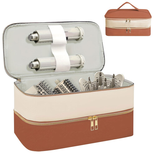 Compact Hair Dryer Storage Case Double Compartment-   B