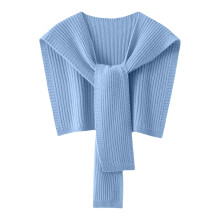 Eșarfă pashmina albastru deschis pentru femei, mărime universală