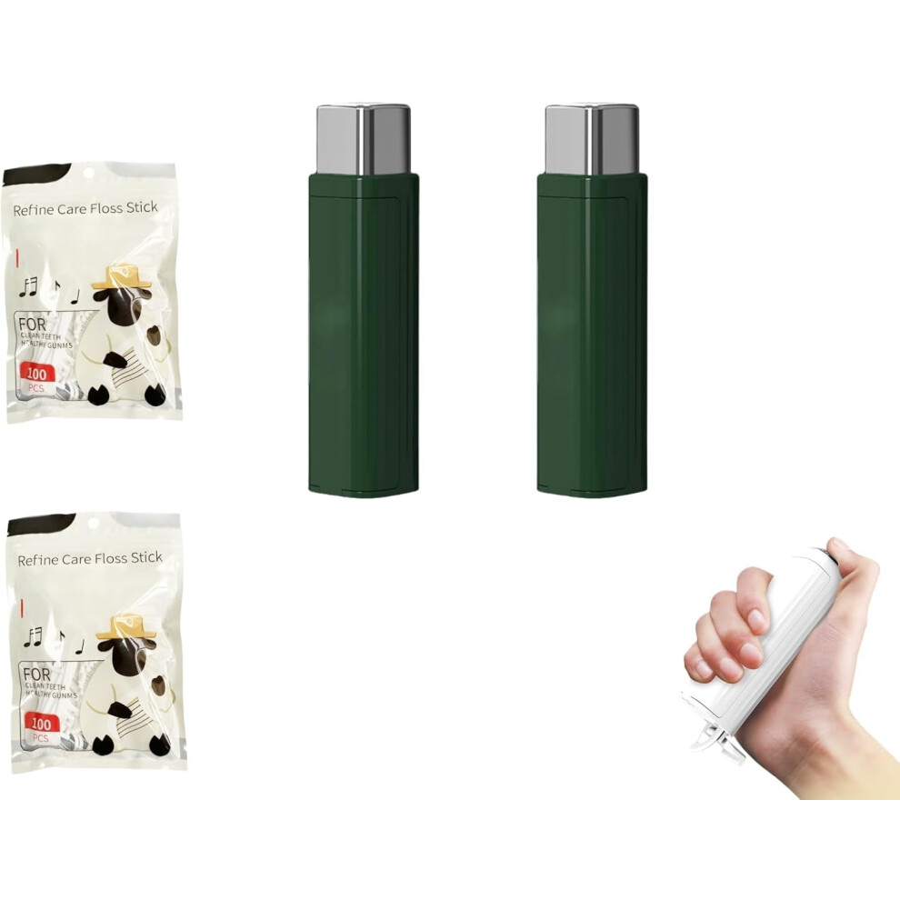 Portable Refillable Dental Floss Dispenser with 100 Picks