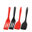 Mini Silicone Spatula Set 4-Piece Red Black 1