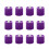 Confezione da 12 candele elettroniche a LED, luce calda, viola 3