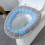 WC-Sitzbezug, blau, waschbar, Strickstoff 3