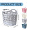 Coș de rufe pliabil cu mâner – Plastic, Mare 3