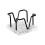 Iron Wire Note Stand with Acrylic Base Desktop Note-Black B 1
