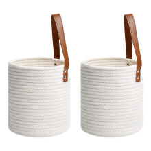 Rope Plant Basket Modern Woven Storage Basket for-white large