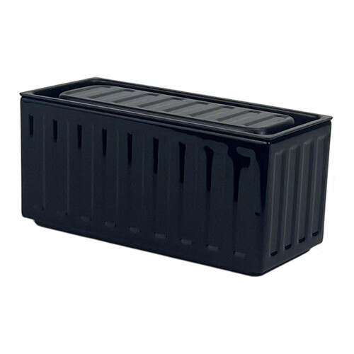 Petite boîte de rangement de conteneur d'expédition à-Noir