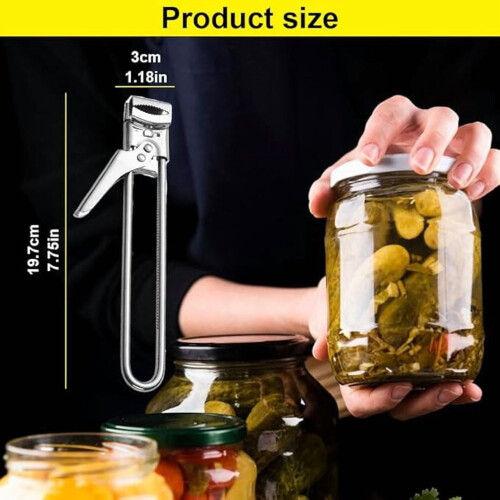 Adjustable Stainless Steel Jar and Bottle Opener 1