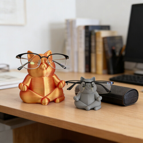 Support de lunettes d'animaux, méditation, Statue de-Gris L 2