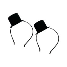 2PCS Tall Hat for Family Gathering Holiday Headwear Top Hat