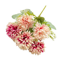Konstgjord hortensia- och krysantemumkulbukett – 28 cm, för hem, kök, bordsdekoration, festdekoration (1 st)