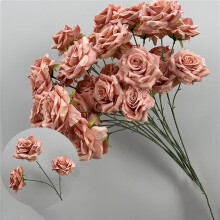 Bouquet de 3 roses artificielles en soie blanche réaliste, idéal pour la décoration de mariages, fêtes et événements. Cadeau parfait.