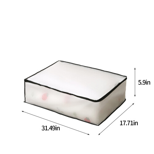 Foldable Plastic Storage Box – Large Under-Bed Organizer, Moistureproof & Odorless, Stackable Bin for Blankets, Pillows, Coats – Compatible with 2