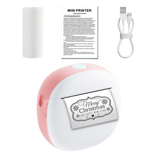 Inkless Portable Sticker Maker Wireless Label Printer with 1 Roll for Notes Photos and DIY Crafts 2
