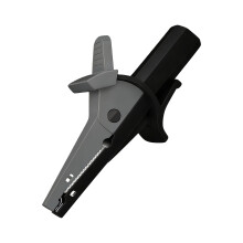 Insulated Test Clamp Alligator Clips Large Size-Gray black