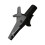 Insulated Test Clamp Alligator Clips Large Size-Gray black 1