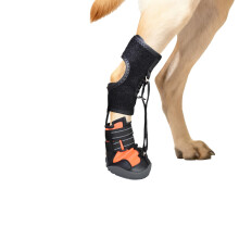 No Knuckling Boot Brace for Dog Dragging Paws-S black oranges