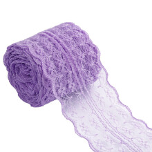 4cm Water Soluble Lace Suitable for Family DIY Fun and-Purple