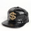 PU Snapback Kasket Flad Skygge Sort Justerbar 3