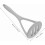 Siliconen aardappelstamper grijs 26,5 cm 2