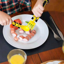 Children'S Tableware Three Sets Cutlery Set Dinneractive Car Bulldozer Fork Spade