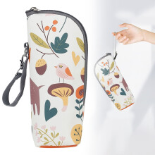 Liquidation ! Sac isotherme pour biberon avec dragonne et fermeture éclair – Sac de voyage et d'allaitement portable, 22 cm, compatible avec les
