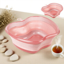 Zusammenklappbares Kunststoffwaschbecken, rosa, groß